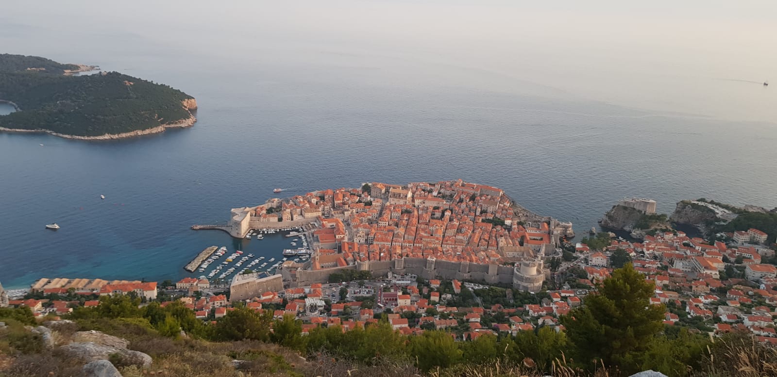 Lokrum Island from Dubrovnik Old Town harbour